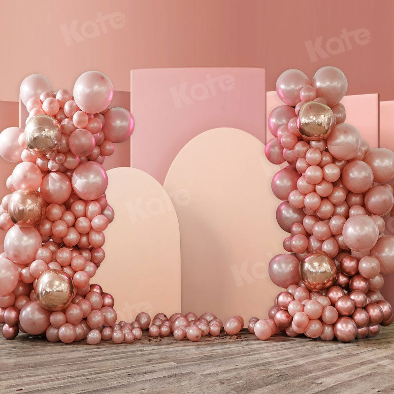Kate Pink Balloons Backdrop Cake Smash Designed by Uta Mueller Photography
