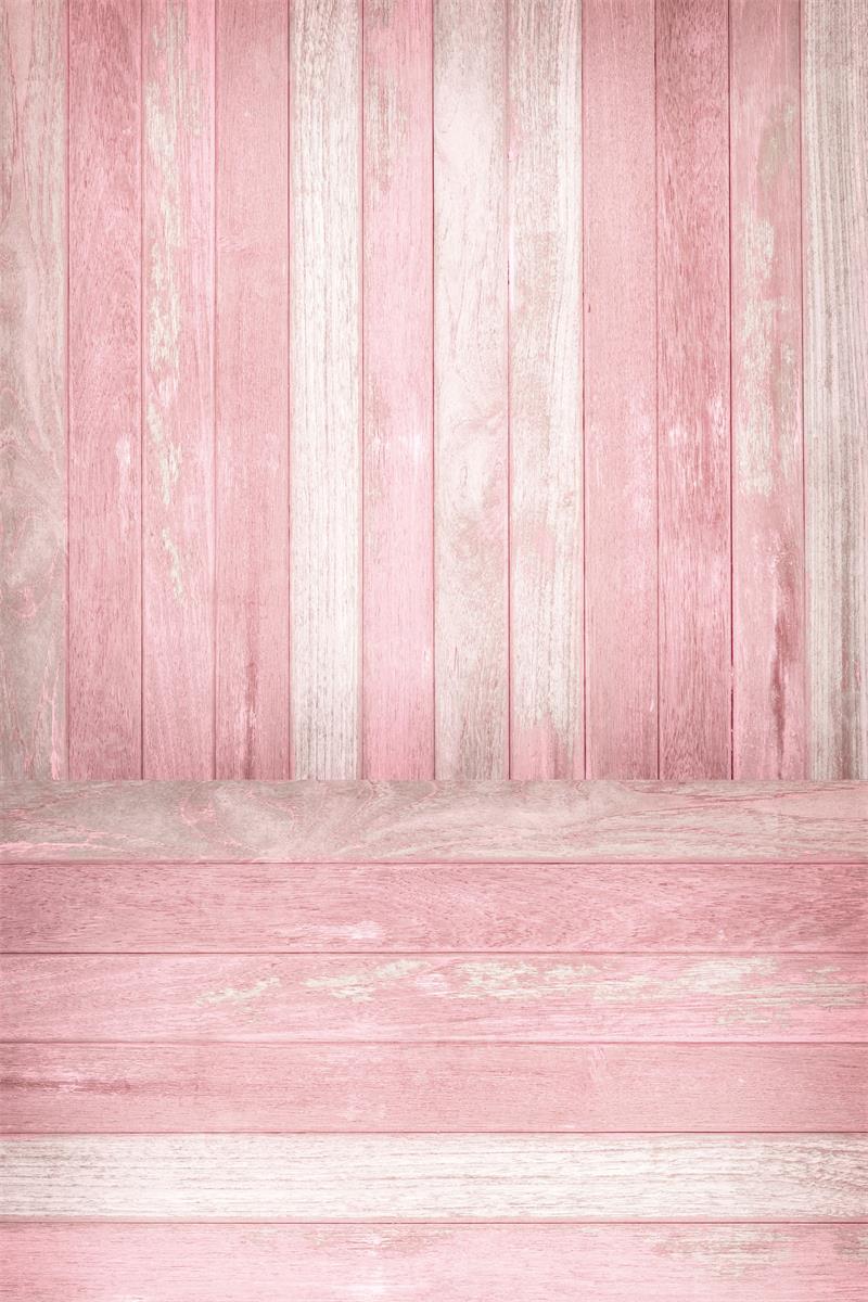 Kate Pink White Wooden Backdrop Board Stitching for Photography