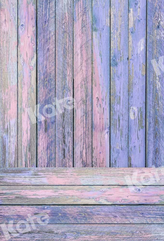 Kate Purple Pink Wood Backdrop Distressed Splicing Designed by Chain Photography