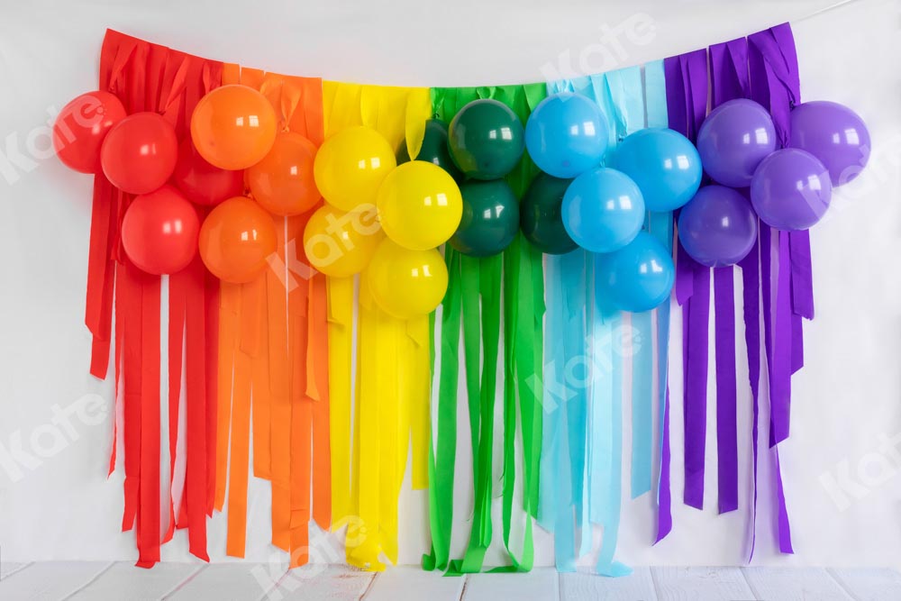 Kate Rainbow Backdrop Birthday Balloon Designed by Emetselch