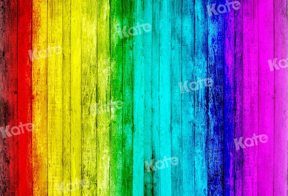 Kate Rainbow Colors Backdrop Brush Stroke Paint  Designed by Chain Photography