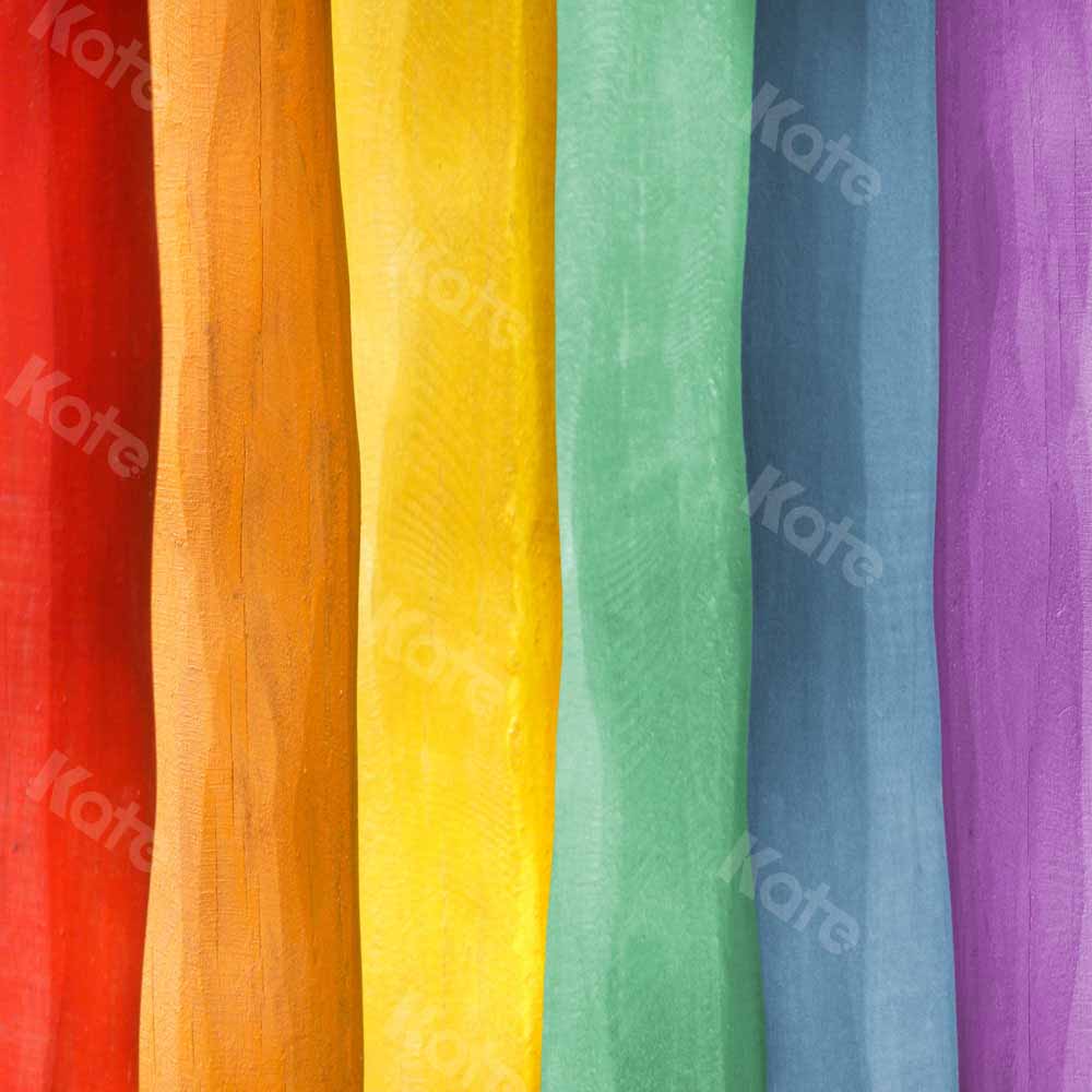 Kate Rainbow Wood Backdrop Abstract Texture Designed by Uta Mueller Photography