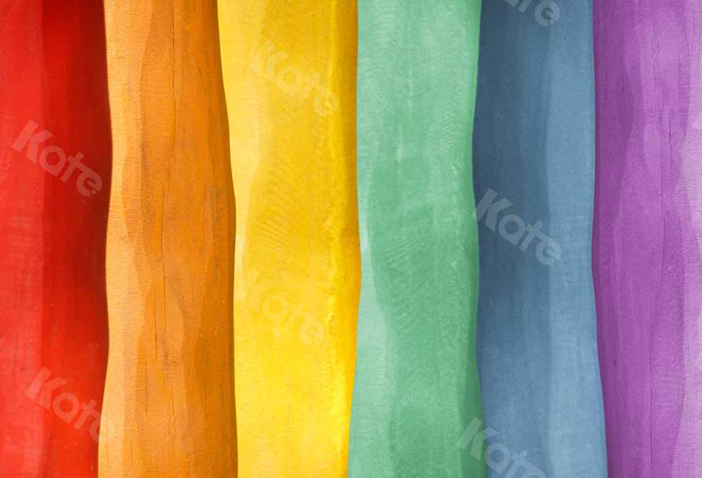 Kate Rainbow Wood Backdrop Abstract Texture Designed by Uta Mueller Photography
