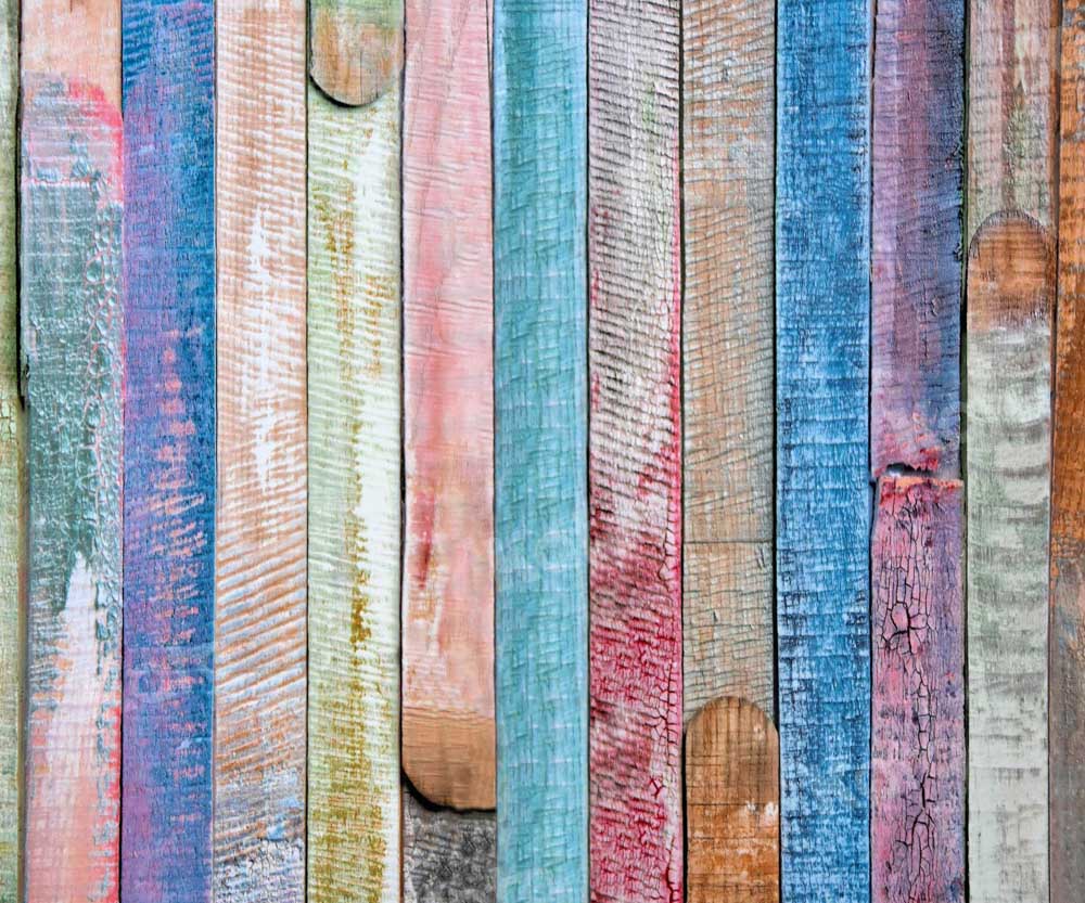 Kate Rainbow Wood Grain Backdrop Designed by Kate Image