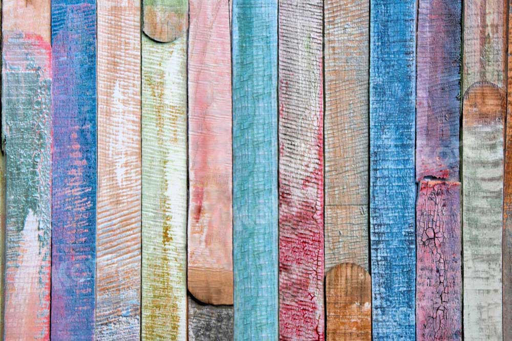 Kate Rainbow Wood Grain Backdrop Designed by Kate Image