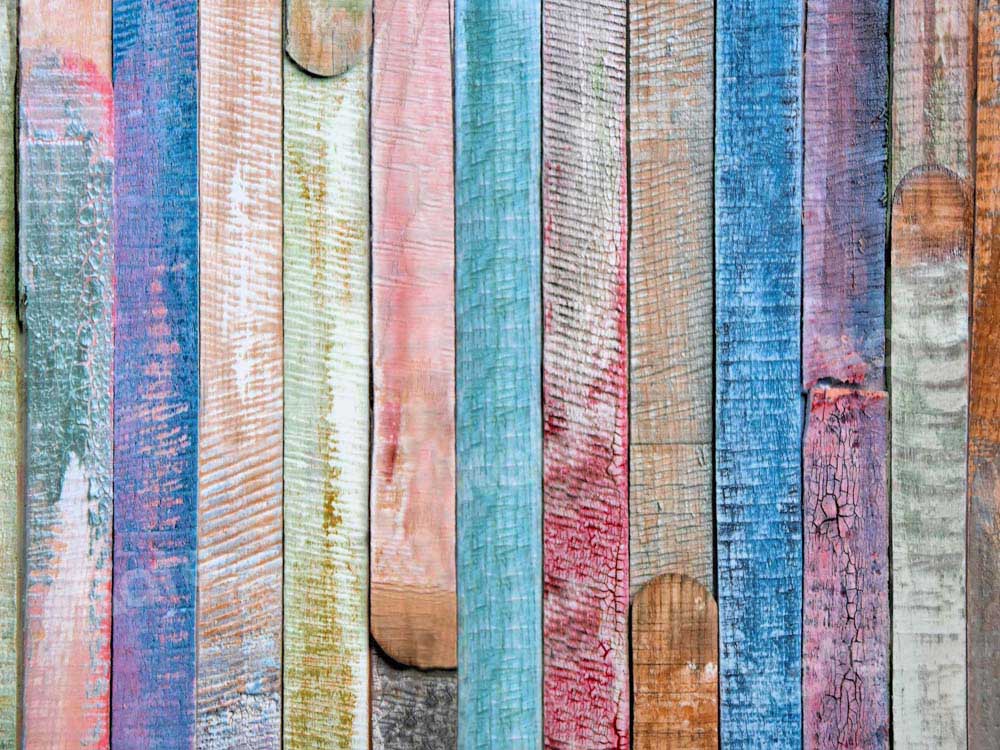 Kate Rainbow Wood Grain Backdrop Designed by Kate Image