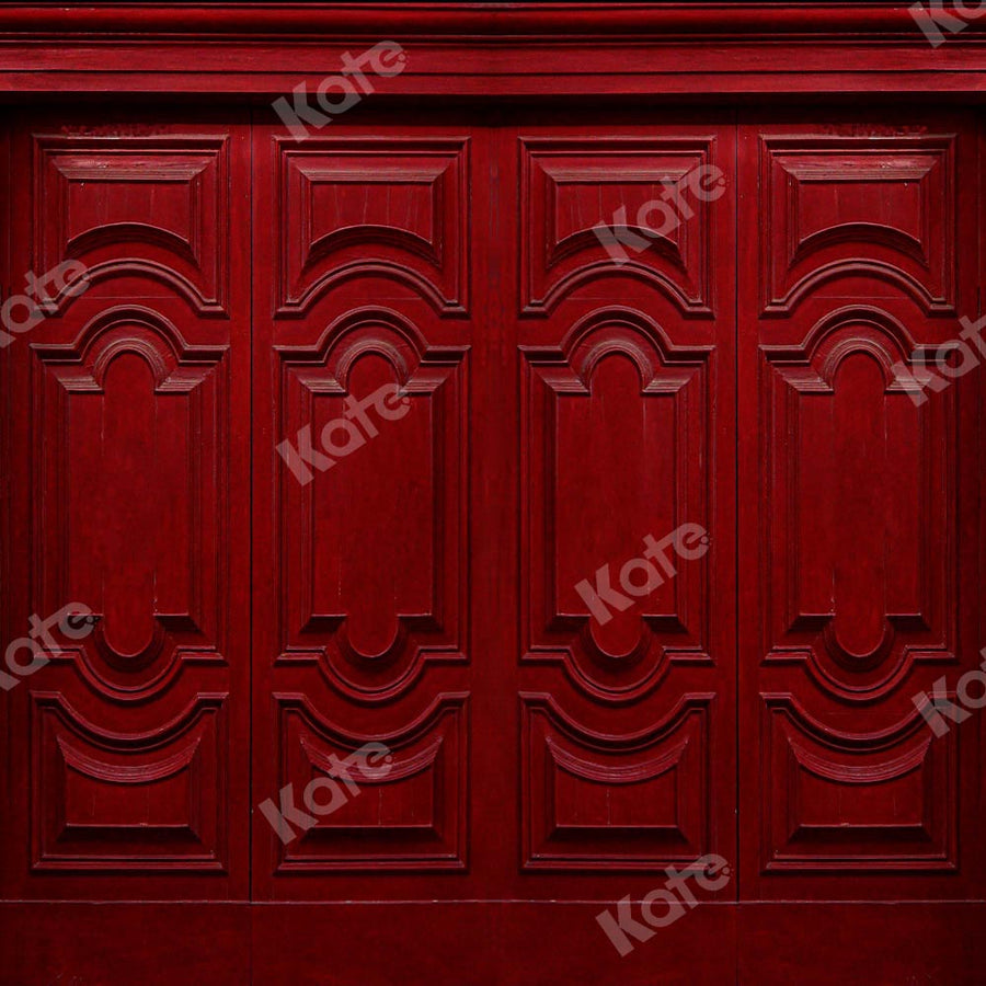 Elegant Deep Red Classic Panel Backdrop