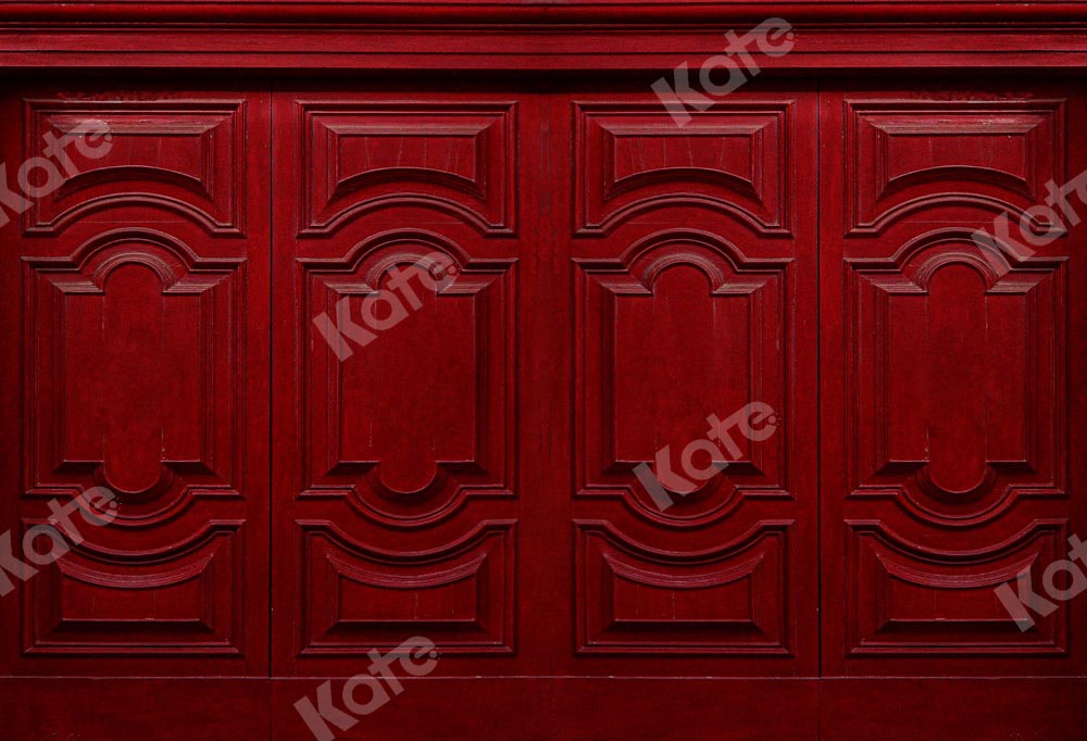 Kate Red Retro Wall Backdrop Designed by Chain Photography