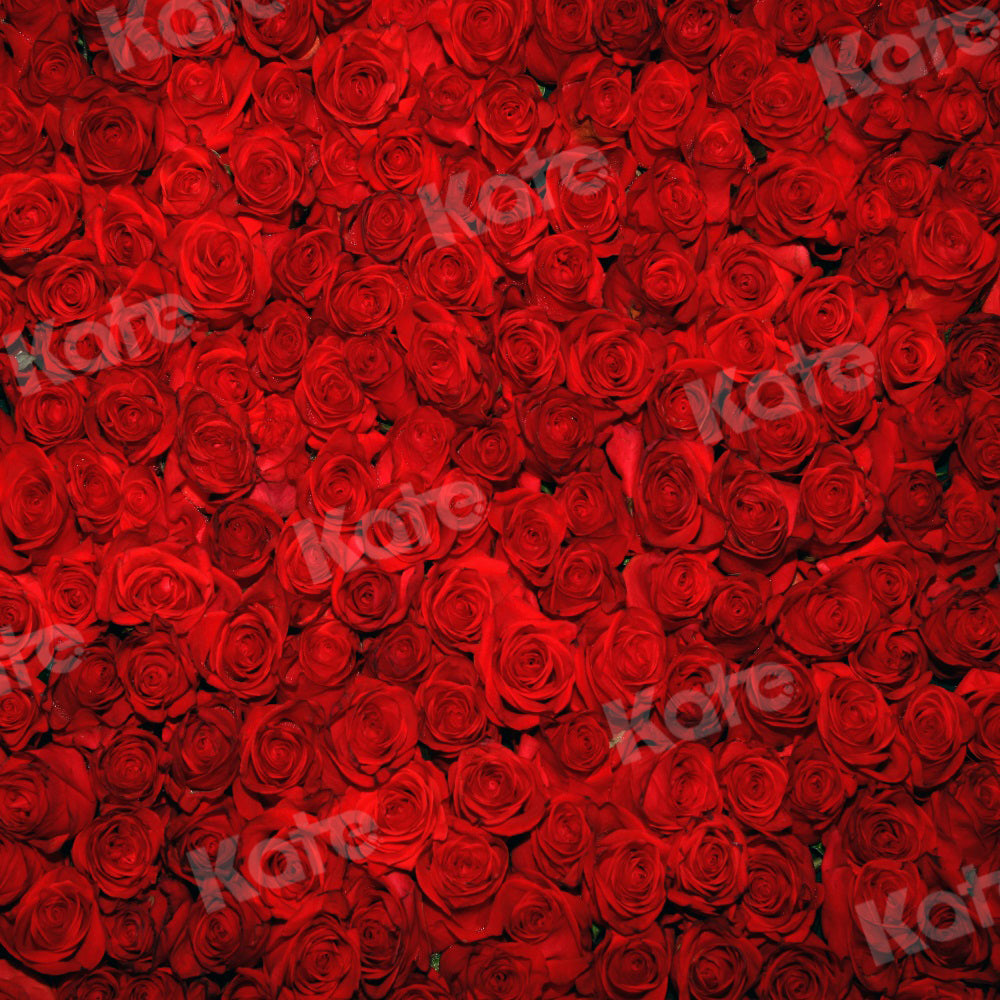 Kate Red Rose Wedding Backdrop for party photos