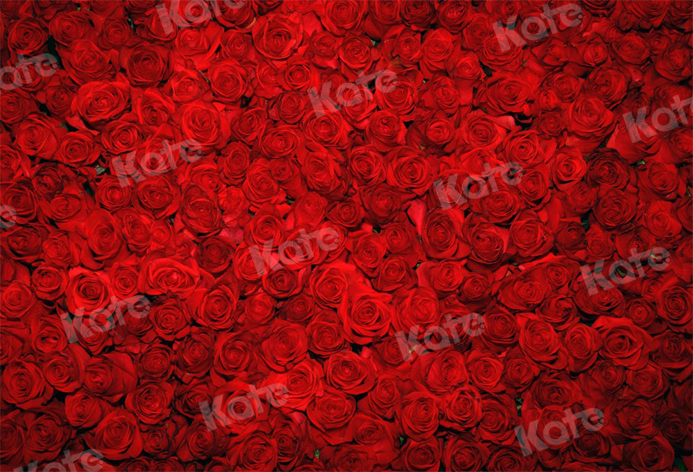 Kate Red Rose Wedding Backdrop for party photos