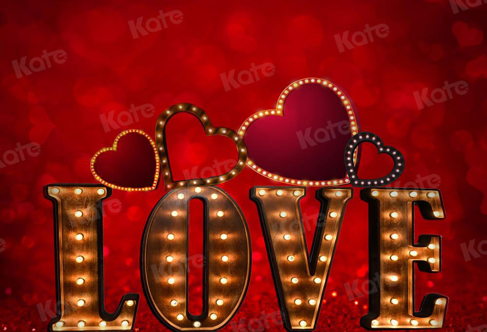 Kate Red Valentine's Day Backdrop Love for Photography