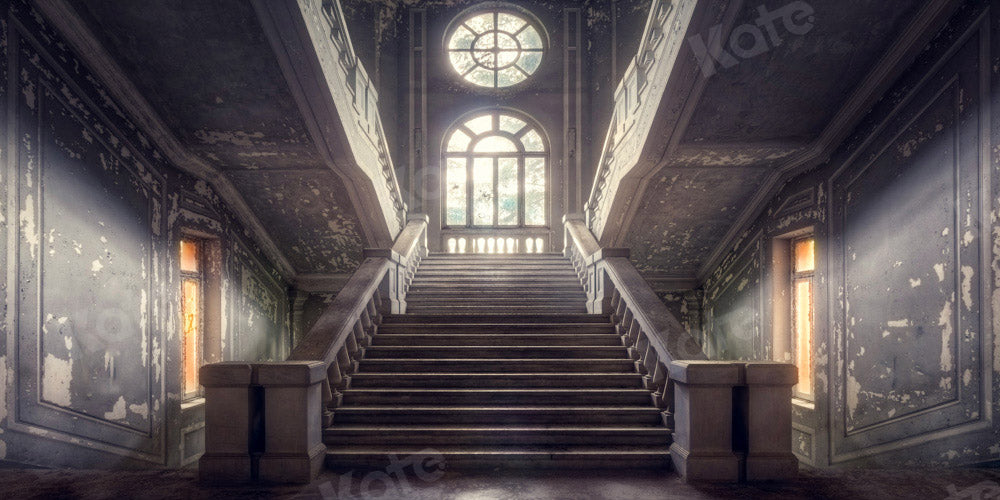 Kate Retro Building Backdrop Indoor Grand Staircase Designed by Chain Photography