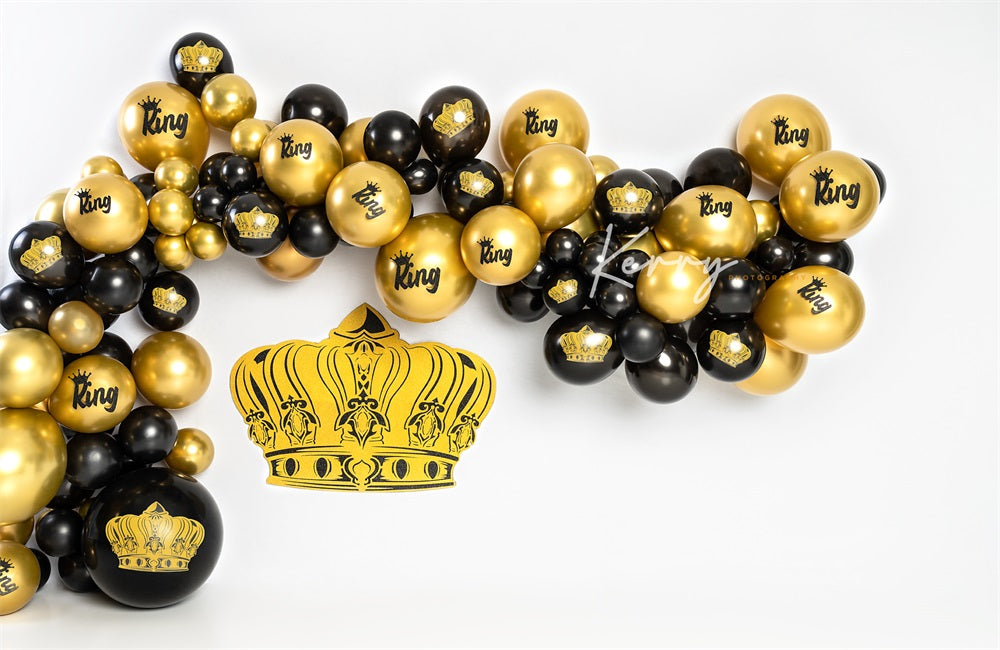Kate Royal Crown King Backdrop Gold Black for Photography Designed by Kerry Anderson