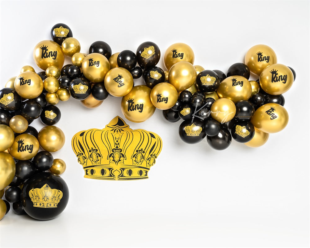 Kate Royal Crown King Backdrop Gold Black for Photography Designed by Kerry Anderson