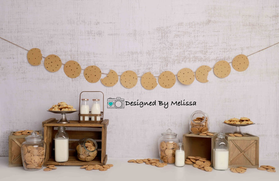 Multiple Cookies Backdrop Rustic Cookie-Themed Photography Backdrop
