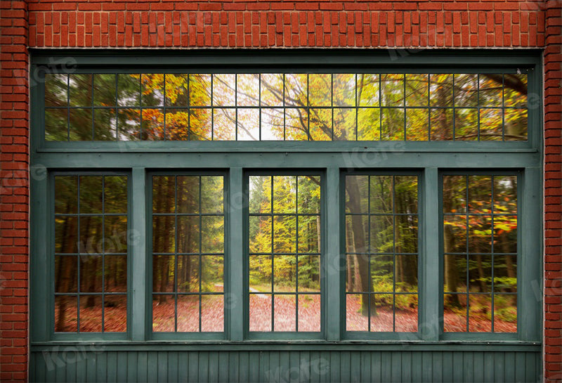 Outside Window Backdrop Autumn Forest Window View Backdrop