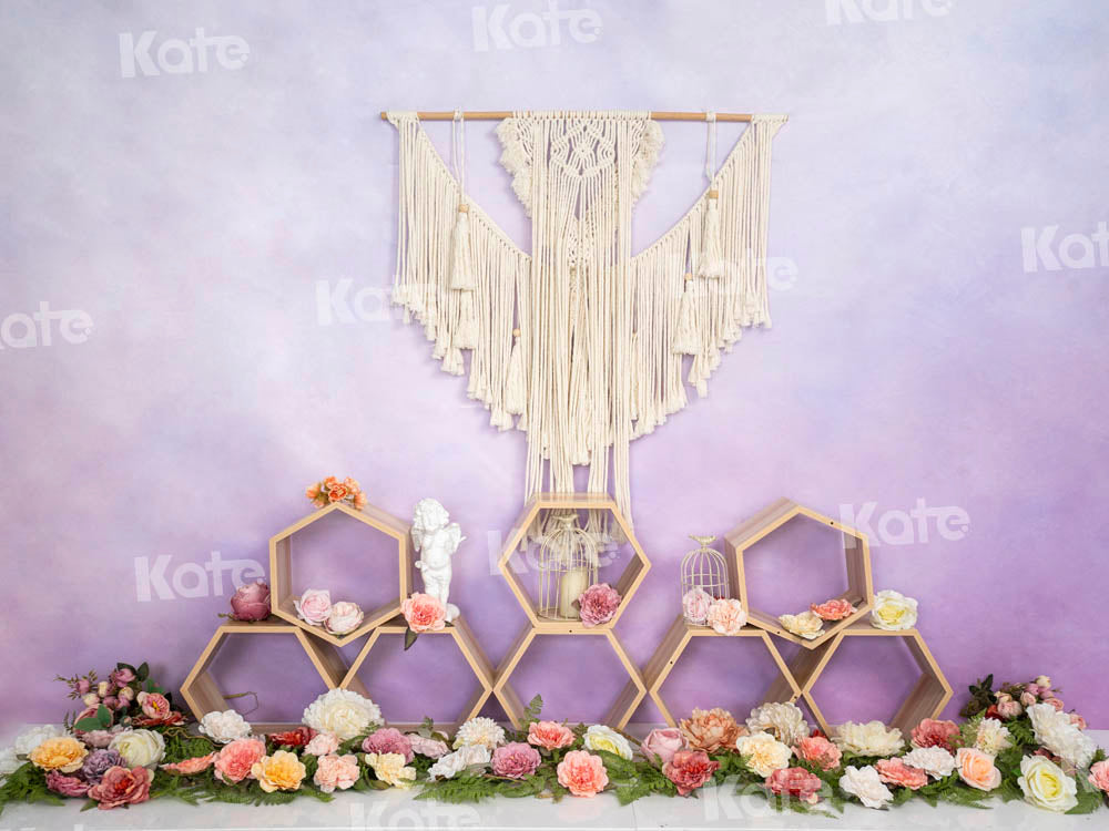 Kate Secret Garden Backdrop Purple Flowers Designed by Emetselch