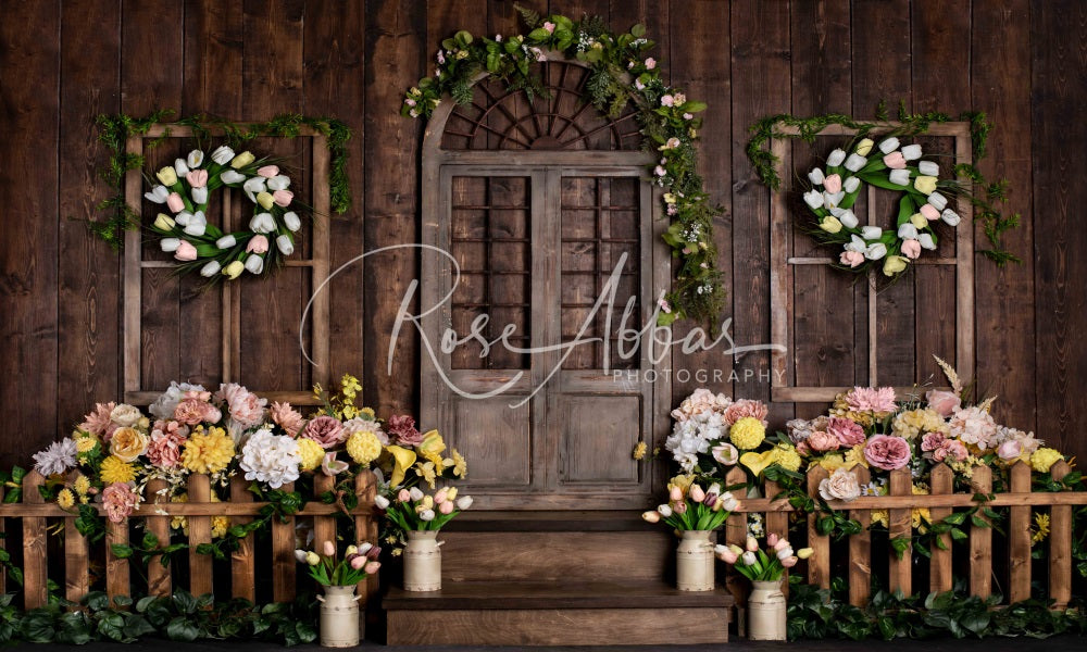 Kate Spring Chalet Backdrop Flowers Designed By Rose Abbas