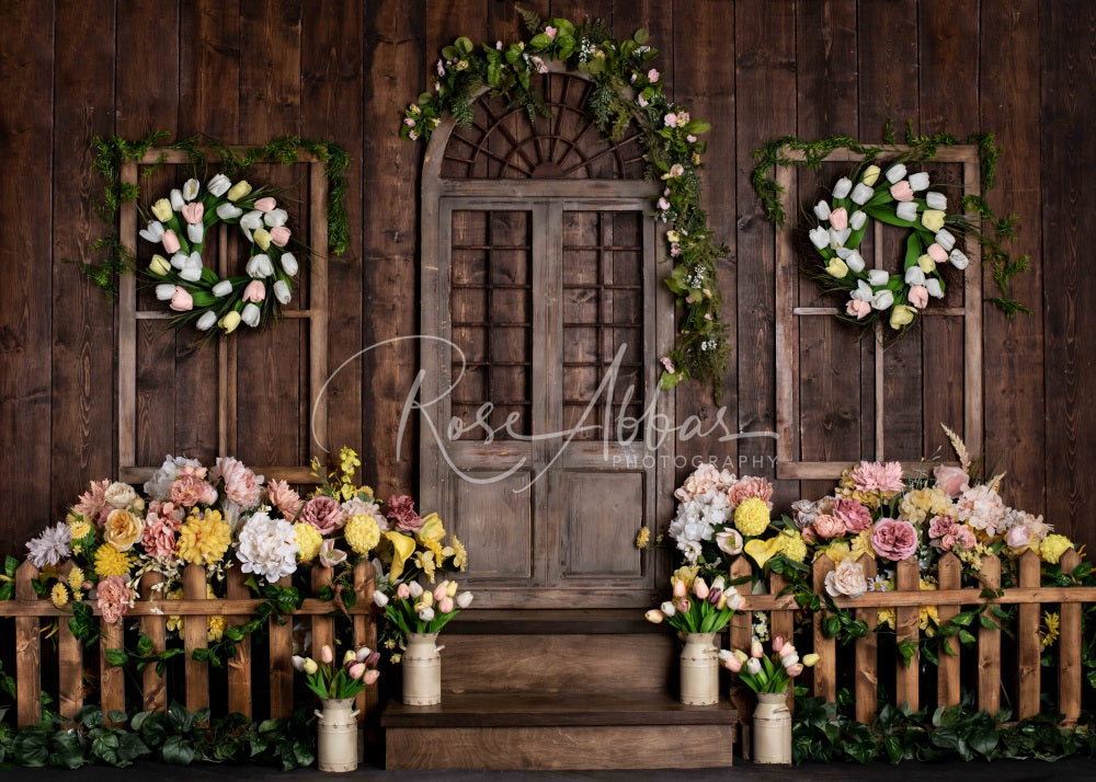 Kate Spring Chalet Backdrop Flowers Designed By Rose Abbas
