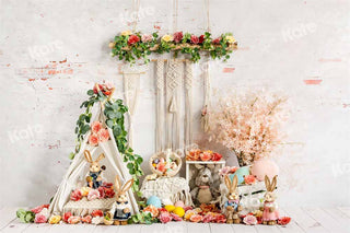 Lentepaashaas Foto Achtergrond Boho Ontworpen door Emetselch