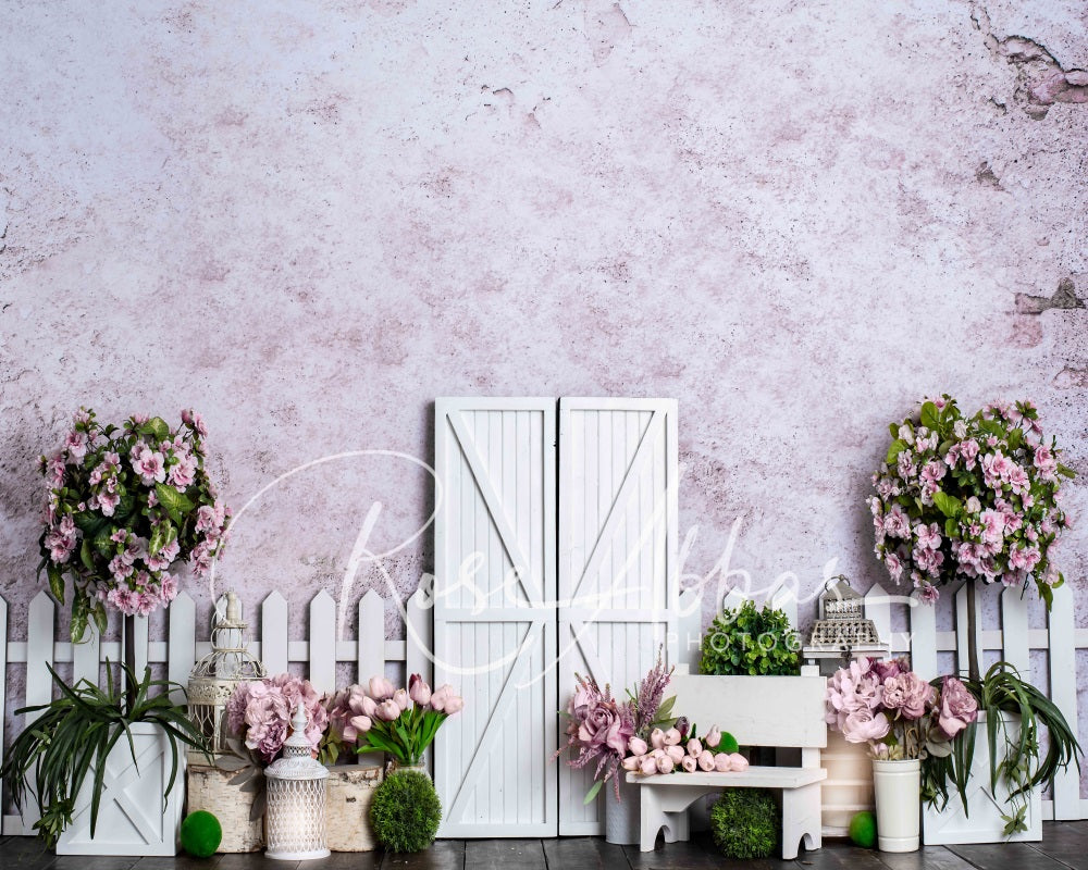 Kate Spring/Easter Bunny Backdrop Door for Photography Designed By Rose Abbas
