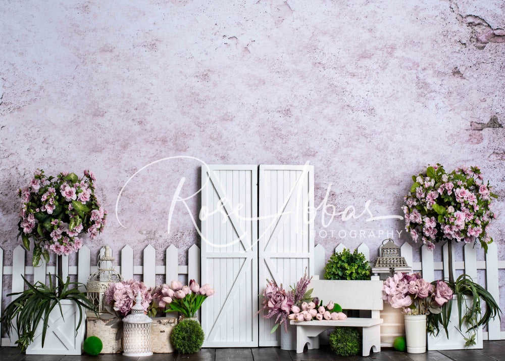 Kate Spring/Easter Bunny Backdrop Door for Photography Designed By Rose Abbas