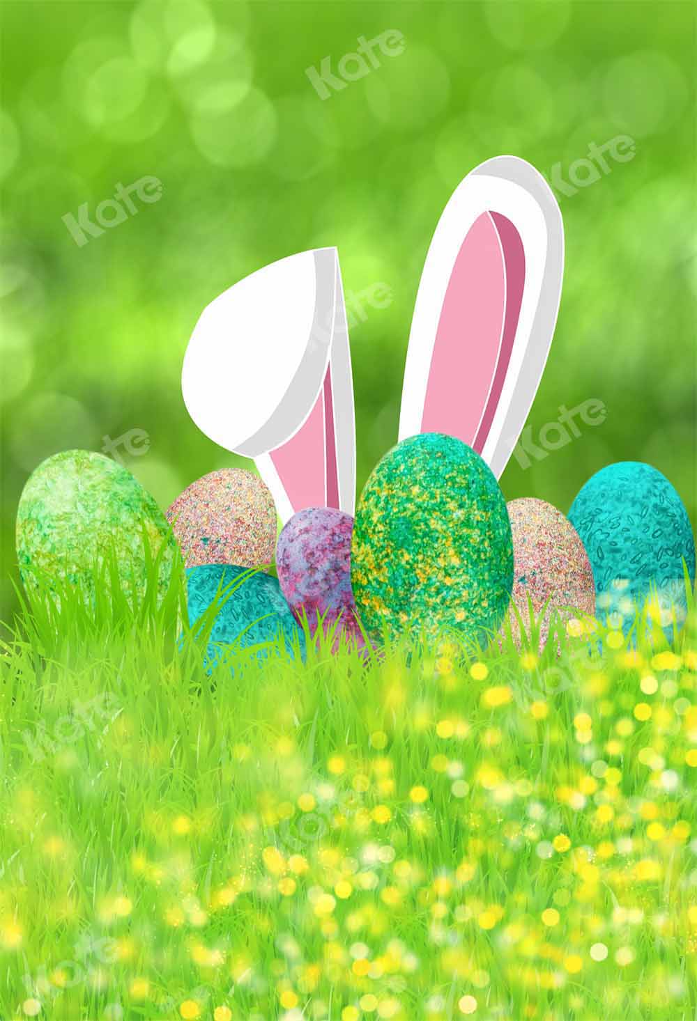 Kate Spring/Easter Eggs Backdrop Rabbit Designed by Chain Photography