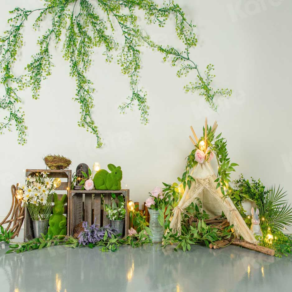 Kate Spring\Easter Green Leaves Backdrop Designed by Jia Chan Photography