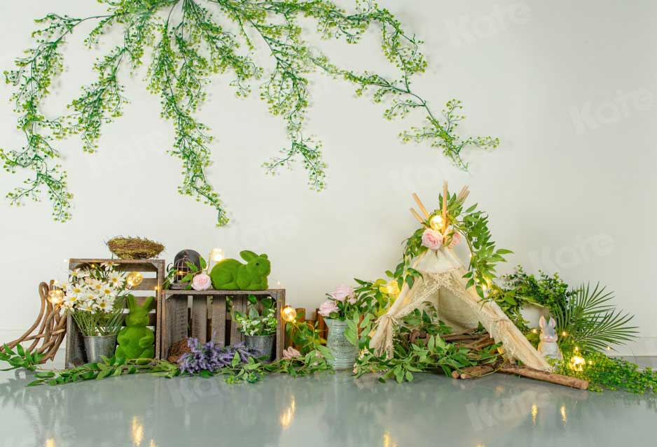 Kate Spring\Easter Green Leaves Backdrop Designed by Jia Chan Photography