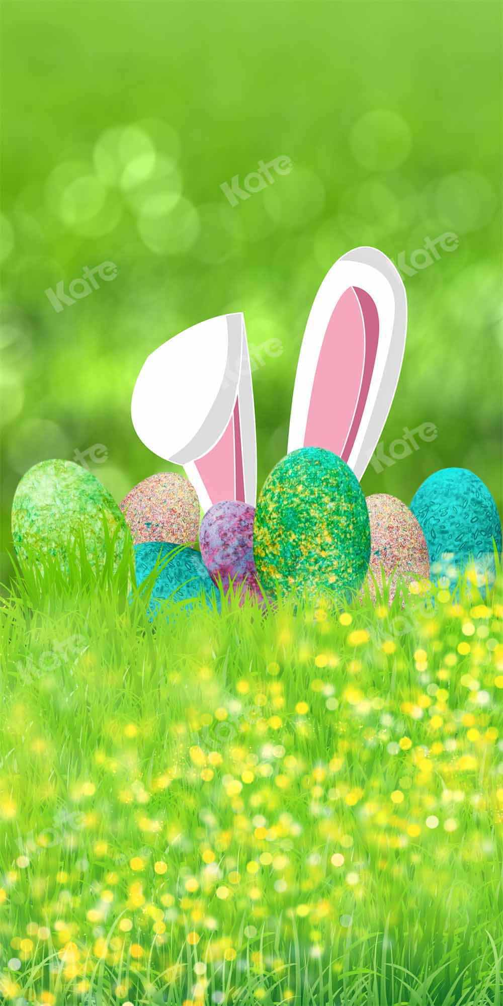 Kate Spring/Easter Sweep Backdrop Bunny Eggs Bokeh Designed by Chain Photographer