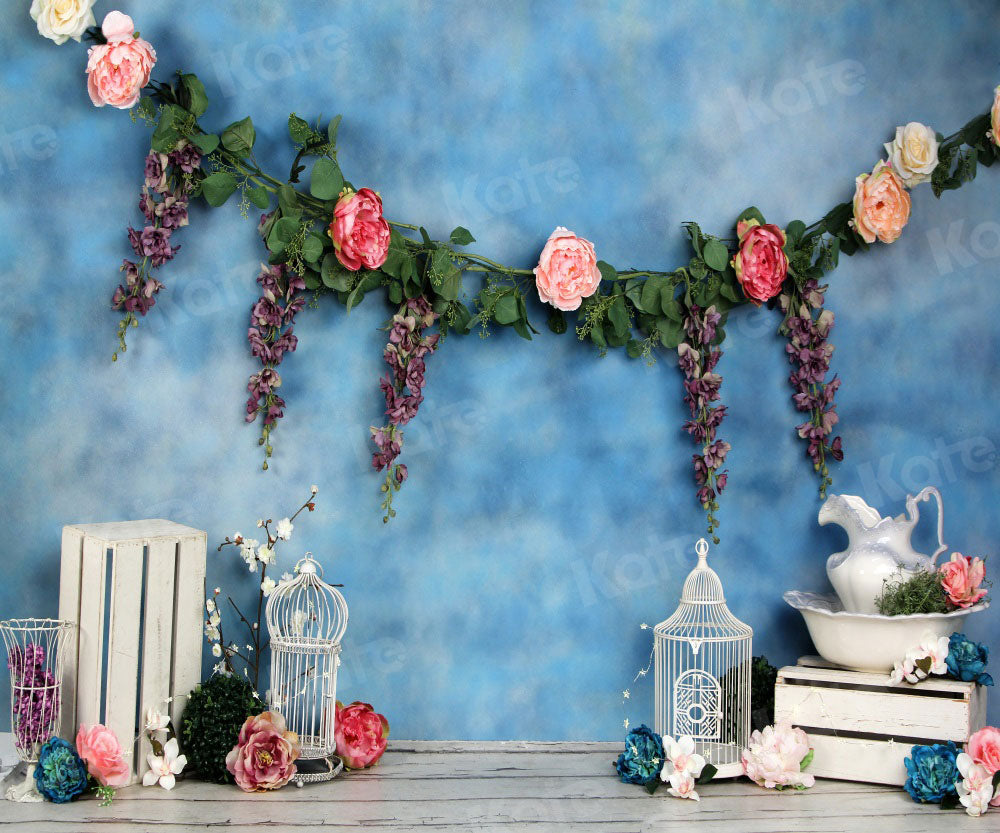 Kate 1st Birthday Floral Garden Backdrops print with ONE Designed by Arica Kirby
