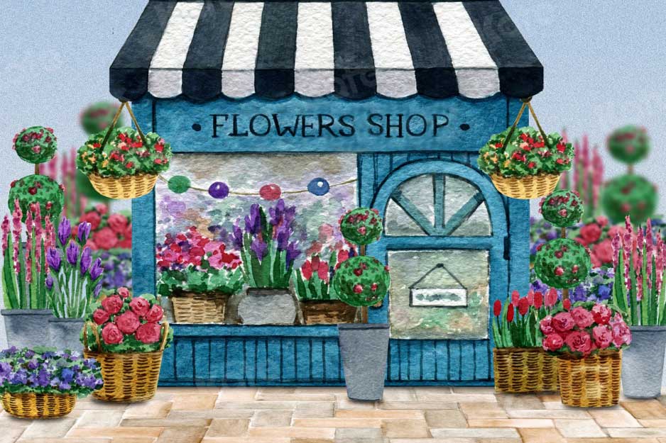 Kate Spring Flower Shop Backdrop Designed By Claire