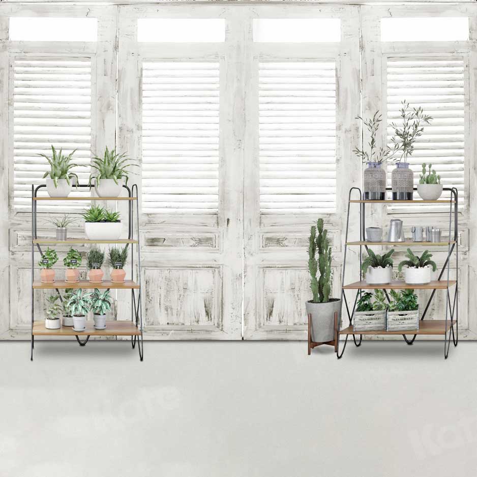 Kate Spring Flower White Window Room Backdrop Designed By Claire - Kate Backdrop