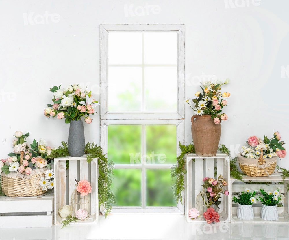 Kate Spring Flowers Backdrop Sun Room Designed by Emetselch