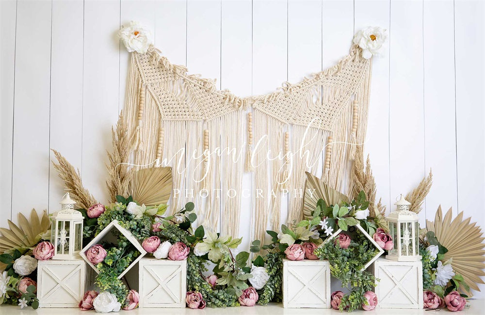 Kate Spring Macrame Backdrop Designed by Megan Leigh Photography