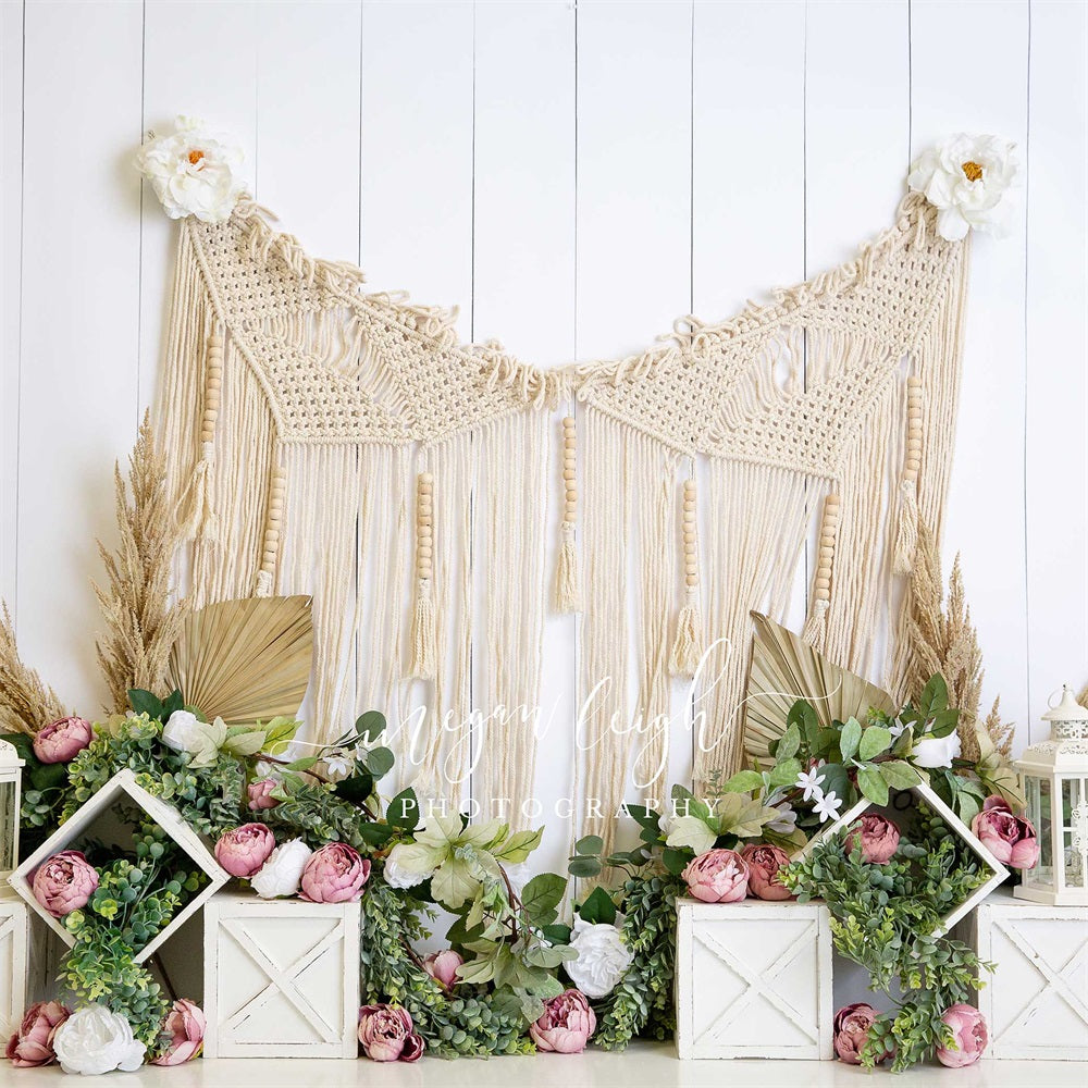 Kate Spring Macrame Backdrop Designed by Megan Leigh Photography