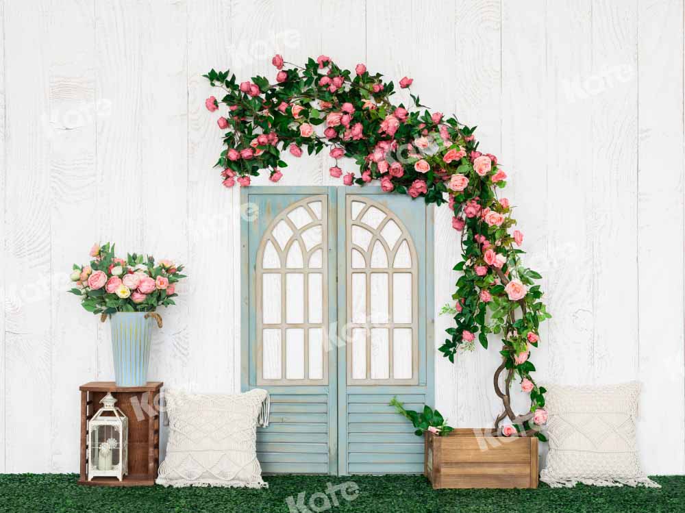 Kate Spring Mother's Day Backdrop Floral Door Designed by Emetselch