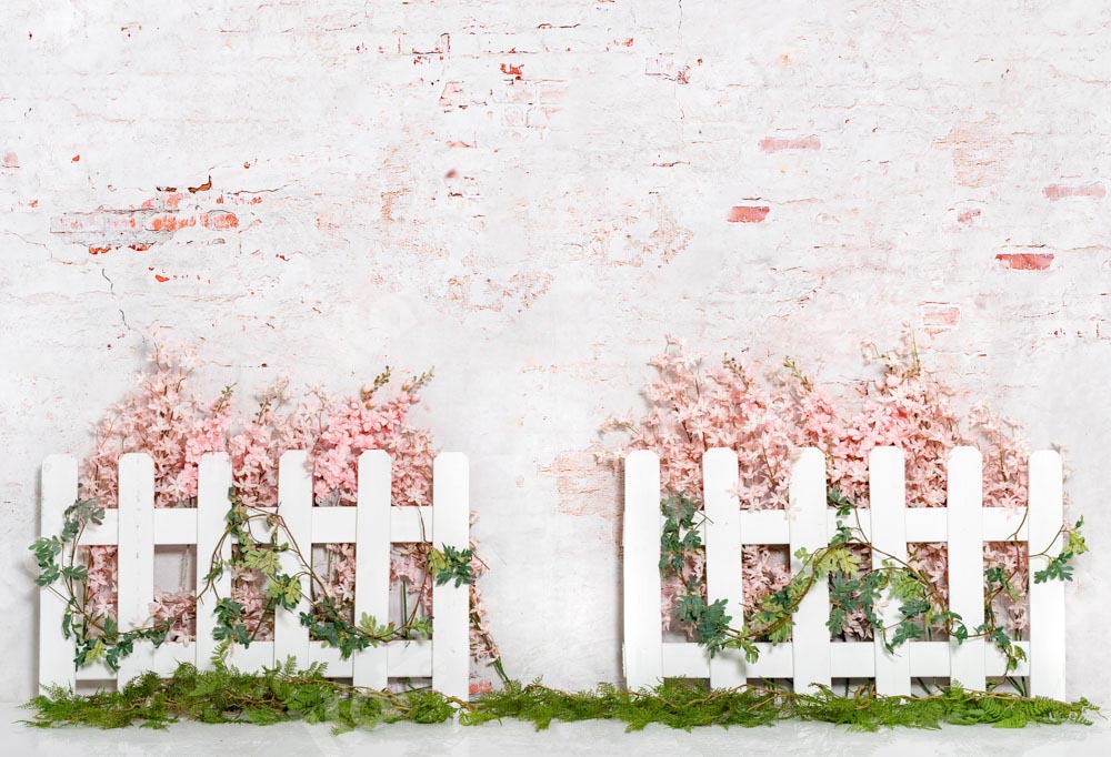 Kate Spring Pink Garden Backdrop Flower Fence Designed by Emetselch