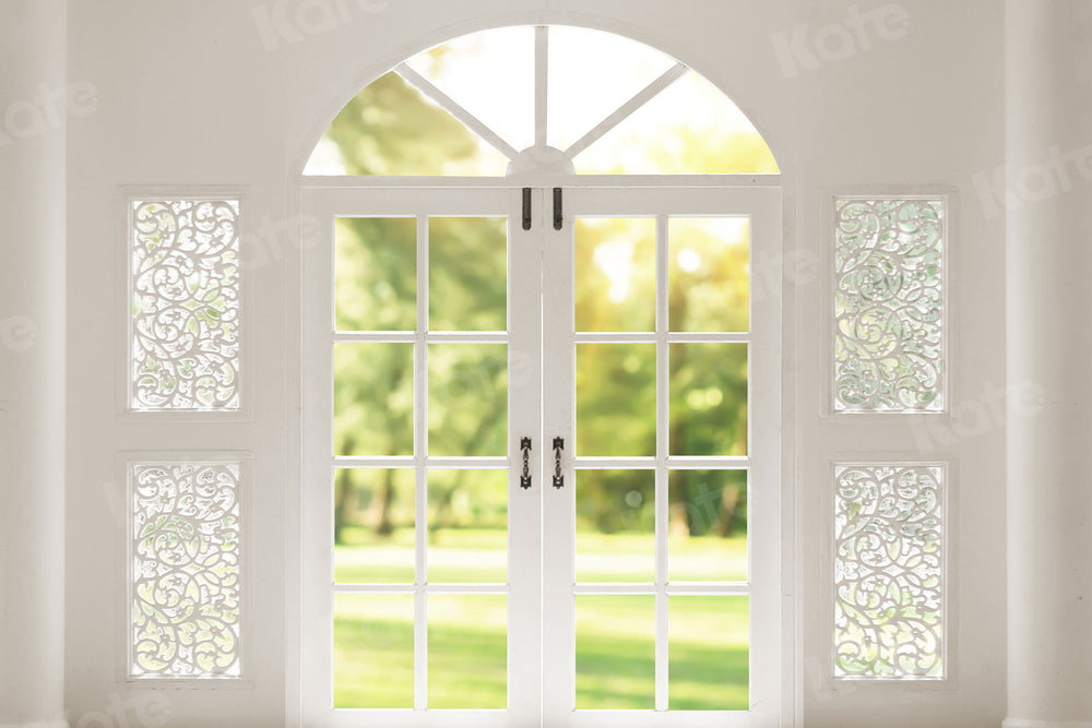 Elegant Garden View Window Backdrop