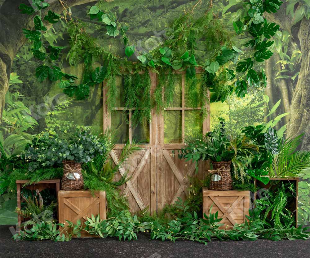 Kate Summer Jungle Backdrop Green Plants Designed by Emetselch