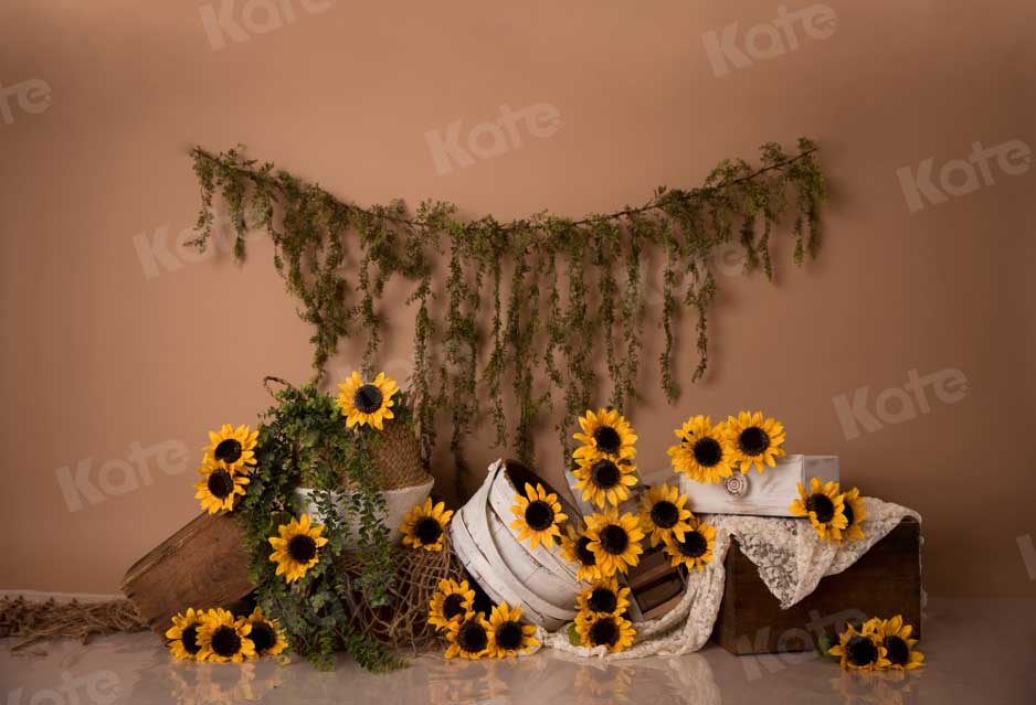 Kate Spring Sunflowers Love Backdrop Designed by Keerstan Jessop - Kate Backdrop