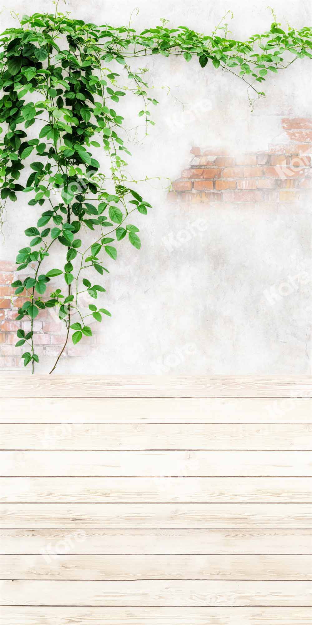 Kate Spring Sweep Backdrop Brick Wall Wooden Plank Designed by Chain Photographer