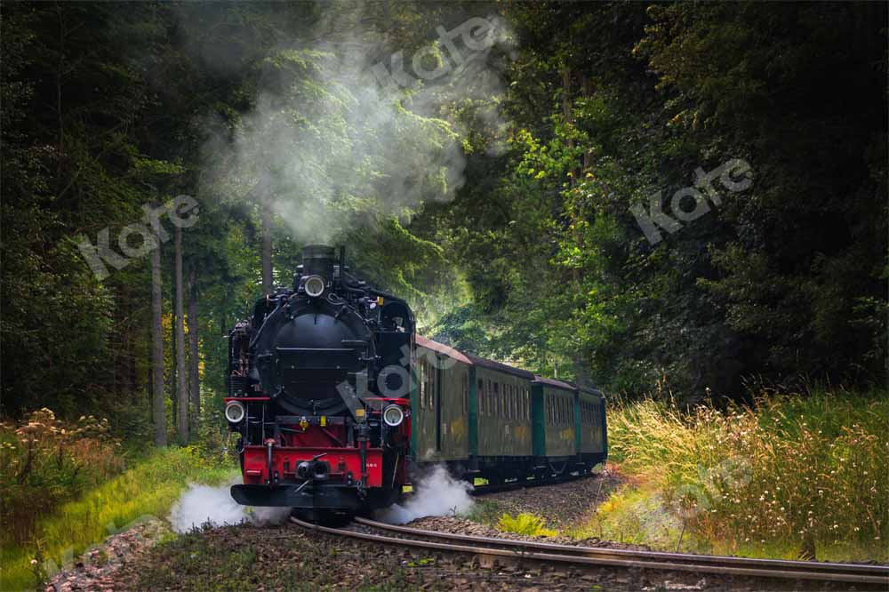 Kate Spring Train Backdrop Forest Designed by Emetselch