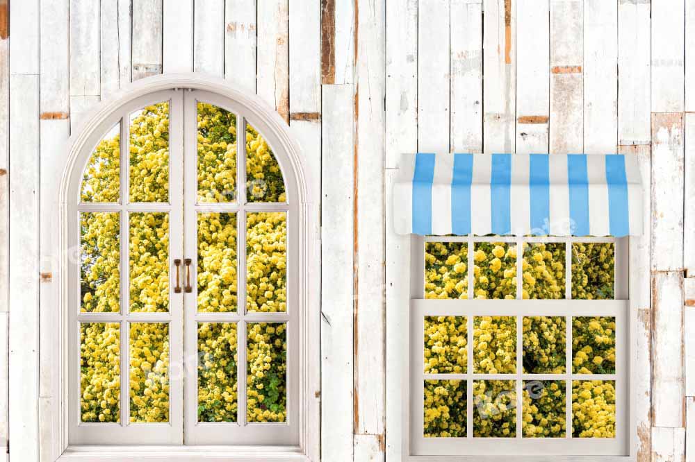 Kate Summer Flower Window Backdrop Designed by Chain Photography