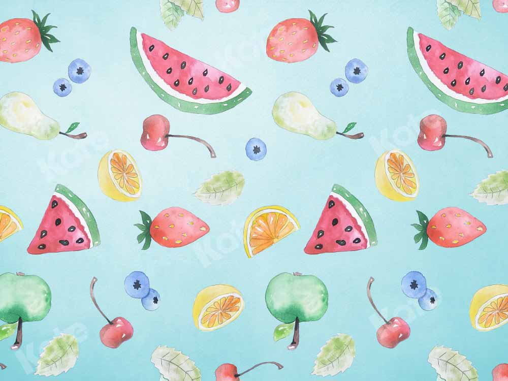 Kate Summer Fruit Birthday Party Backdrop Designed by Chain Photography