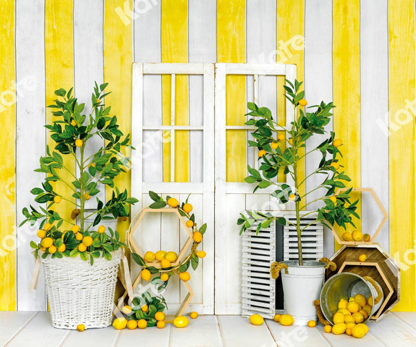 Lemon Grad Backdrop Sunny Citrus Lemonade Studio Backdrop