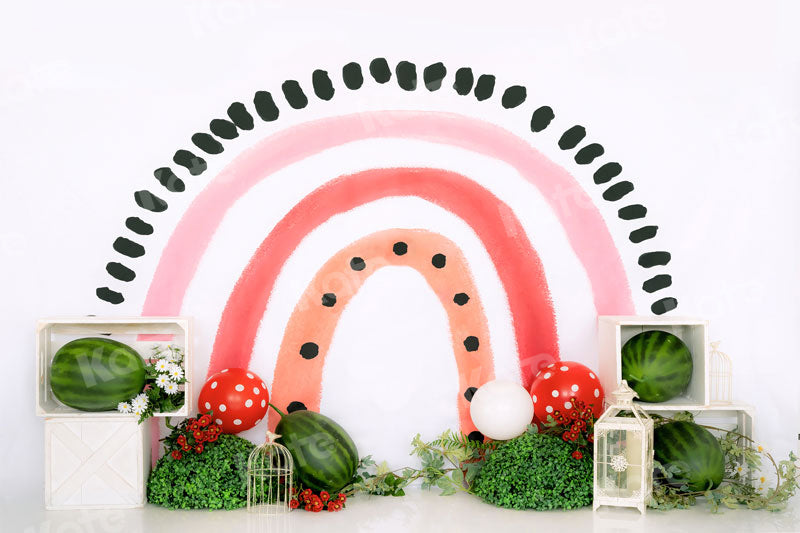 Kate Summer Rainbow Watermelon Backdrop Designed by Uta Mueller Photography