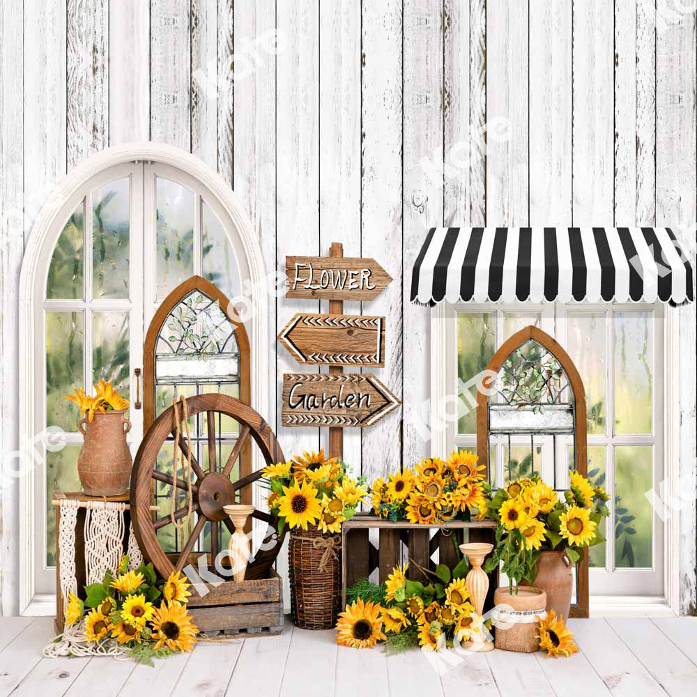 Kate Summer Sunflower Backdrop Flower Room Designed by Emetselch