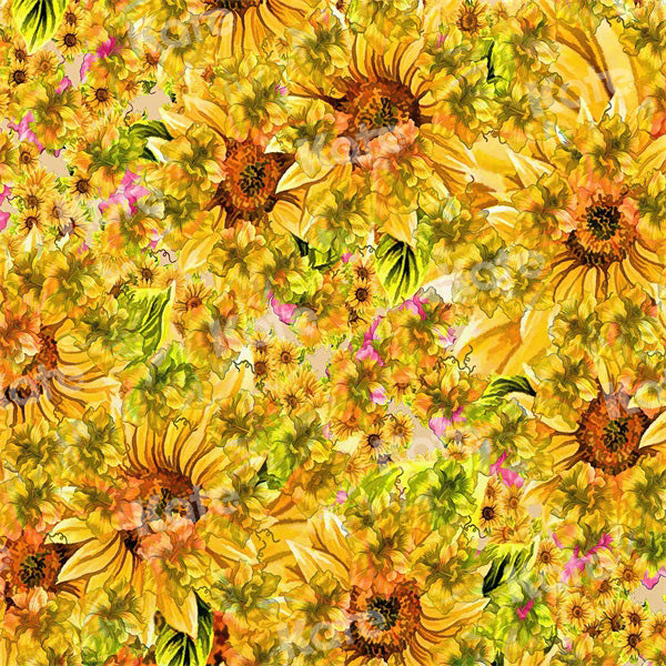 Kate Summer Sunflower Bushes Backdrop for Photography