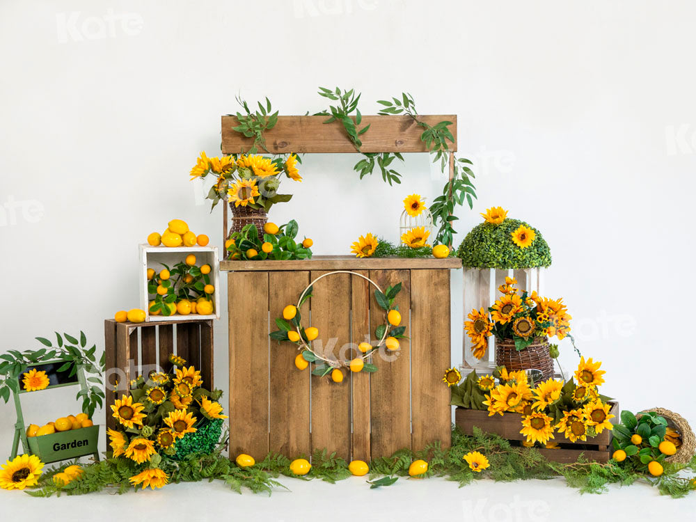 Kate Summer Sunflower Lemon Backdrop Designed by Uta Mueller Photography